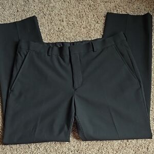 JF J.Ferrar Black Dress Pants Flat Front Design   36x30